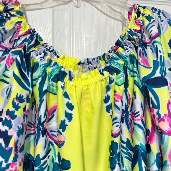 HTF   EUC Lilly Pulitzer Payge off the shoulder  Dress Size Medium  🦄🦄🦄 - Picture 6 of 10